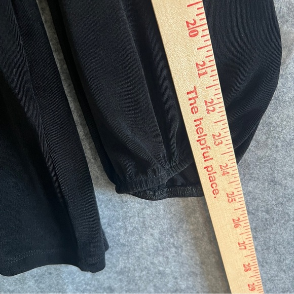 CHICO'S Travelers Long Sleeve Black Tunic Elastic Cuff Black Size 3 (US 16 / 18) - Picture 6 of 10
